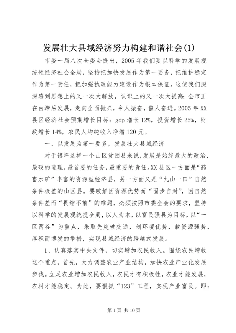 发展壮大县域经济努力构建和谐社会(1).docx