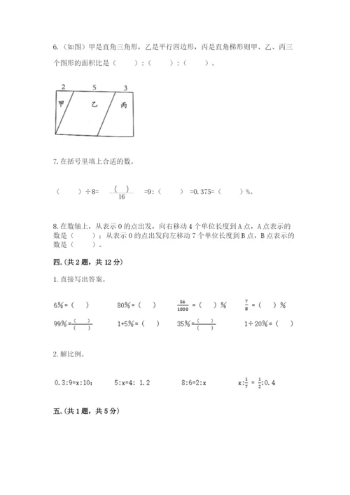 人教版数学六年级下册试题期末模拟检测卷含答案【突破训练】.docx