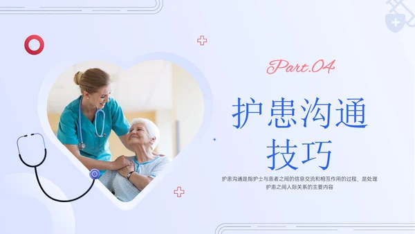 红蓝色简约实拍护患沟通技巧培训PPT课件