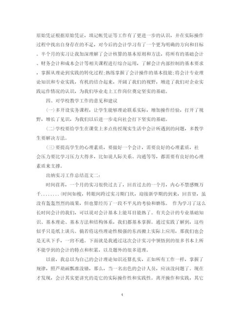 精编之出纳实习工作总结范文3篇.docx