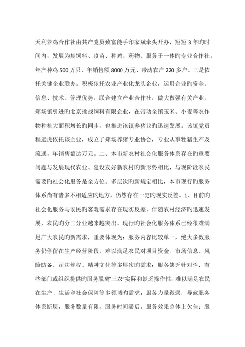 新农村社会化服务体系调研报告.docx