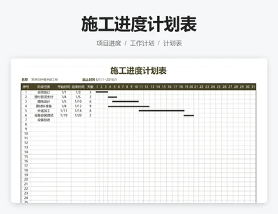 施工进度计划表