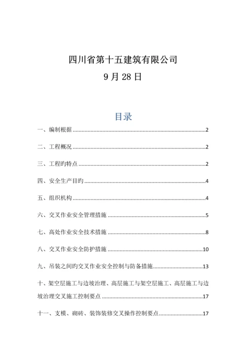 交叉作业专项专题方案.docx