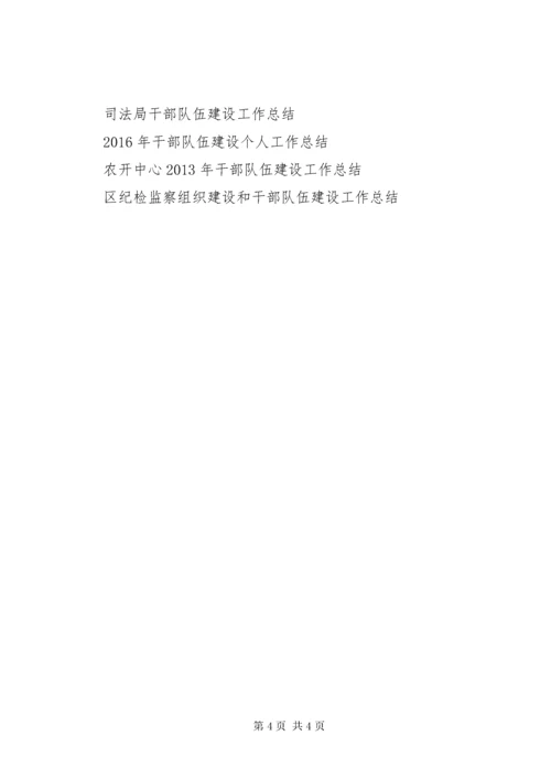 干部队伍建设工作总结.docx