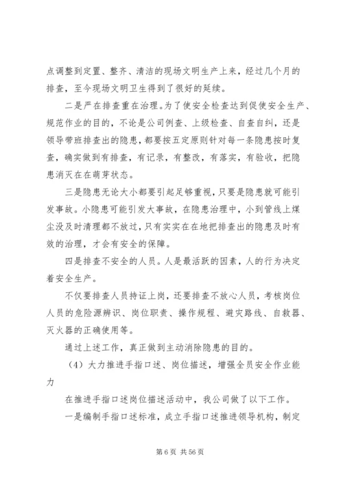 煤业公司安全工作总结及工作安排 (2).docx