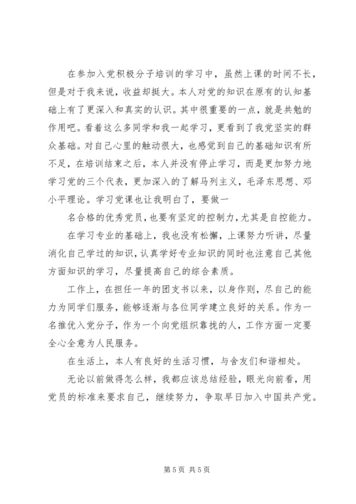 推优入党的同学评议意见.docx