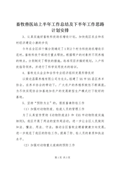 畜牧兽医站上半年工作总结及下半年工作思路计划安排 (3).docx