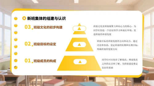 黄色3D风迎新班会PPT模板