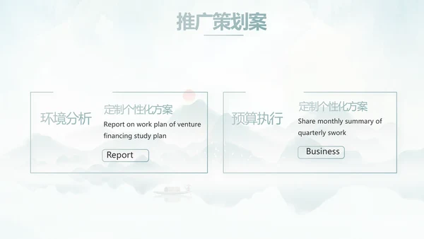 蓝色中国风春天春季旅游电子相册PPT