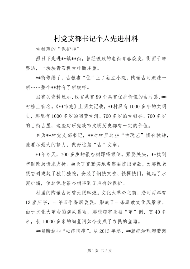 村党支部书记个人先进材料.docx