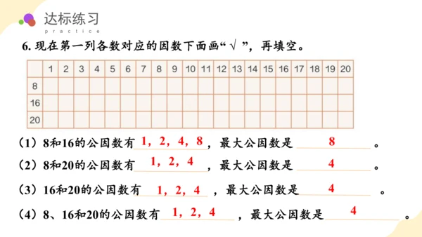 第四单元第07课时最大公因数教学课件(共29张PPT)五年级数学下册人教版