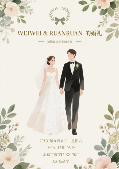 通用婚礼邀请函(奉手)