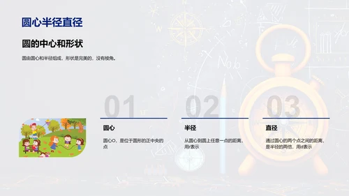 初中数学圆形知识讲解PPT模板