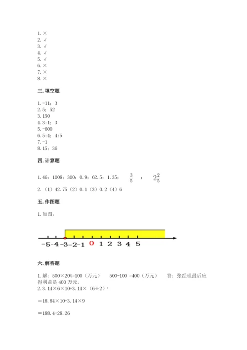 沪教版数学六年级下册期末检测试题【实用】.docx