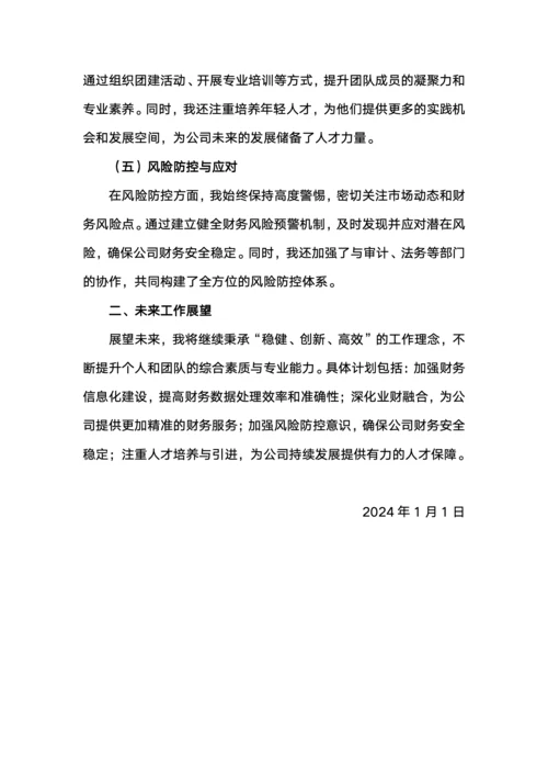 公司总会计个人年度工作总结