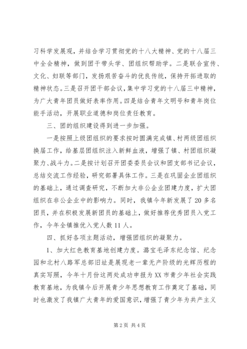 乡镇团委年终工作总结范文某年字.docx