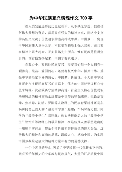 为中华民族复兴铸魂作文700字.docx