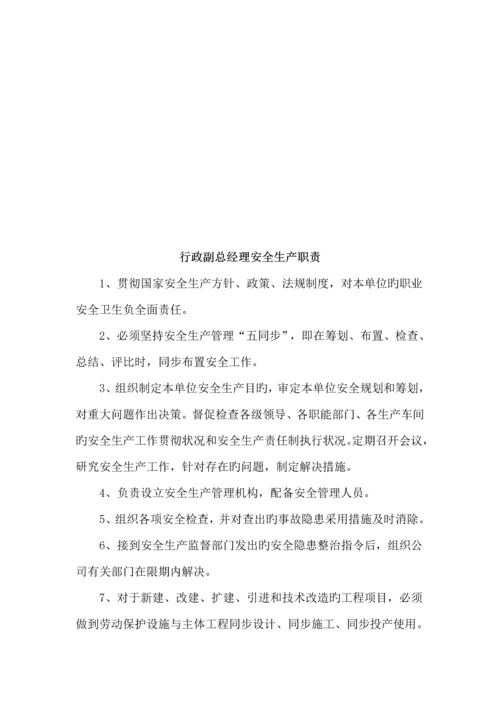 化工机械公司安全岗位基本职责汇编.docx