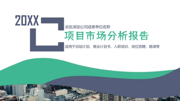 项目市场分析报告通用PPT模板
