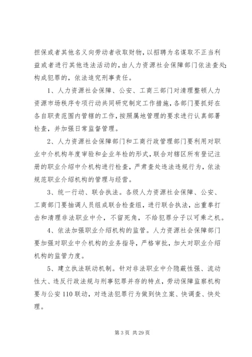 人力资源市场整治方案.docx