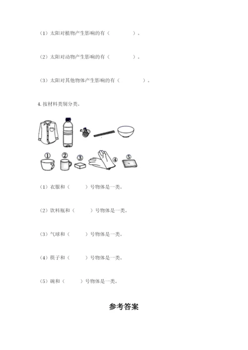 教科版二年级上册科学期末考试试卷附答案【黄金题型】.docx