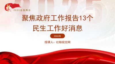 聚焦政府工作报告13个民生工作好消息PPT