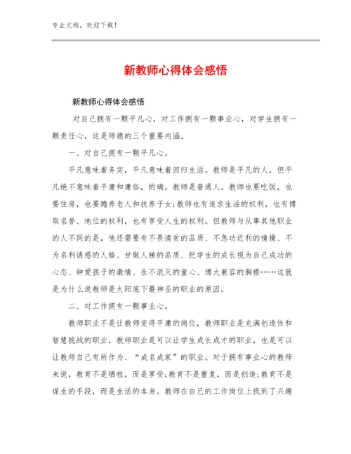 2023新教师心得体会感悟例文11篇.docx