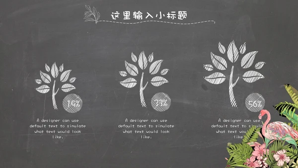 精美文艺复古花鸟火烈鸟通用PPT模板