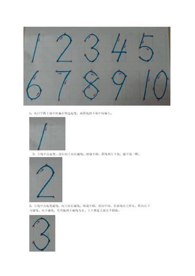 110数字书写指导