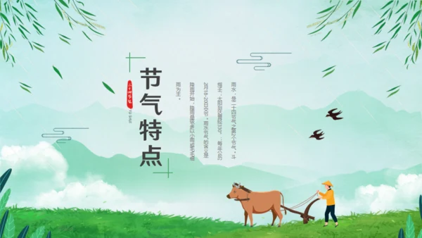 雨水节气对农业的影响通用PPT模板