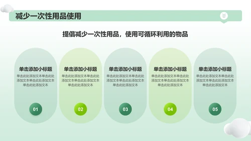 绿色3D风公益服务宣传PPT模板
