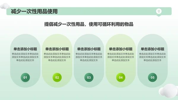 绿色3D风公益服务宣传PPT模板