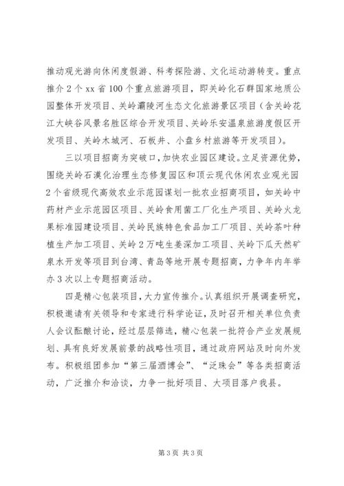 县政府招商引资工作情况汇报.docx