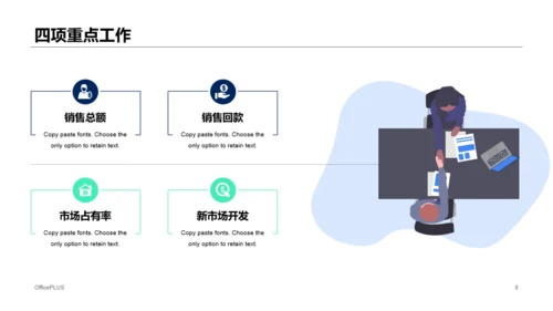 黑色销售部工作总结汇报PPT案例