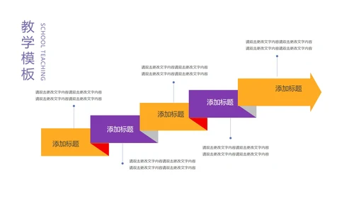 紫色插画风教学课件PPT模板