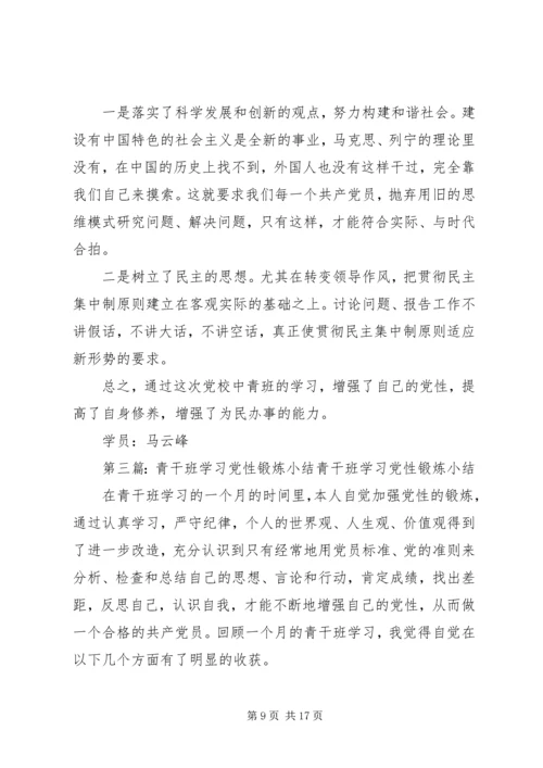 青干班学员党性锻炼报告.docx