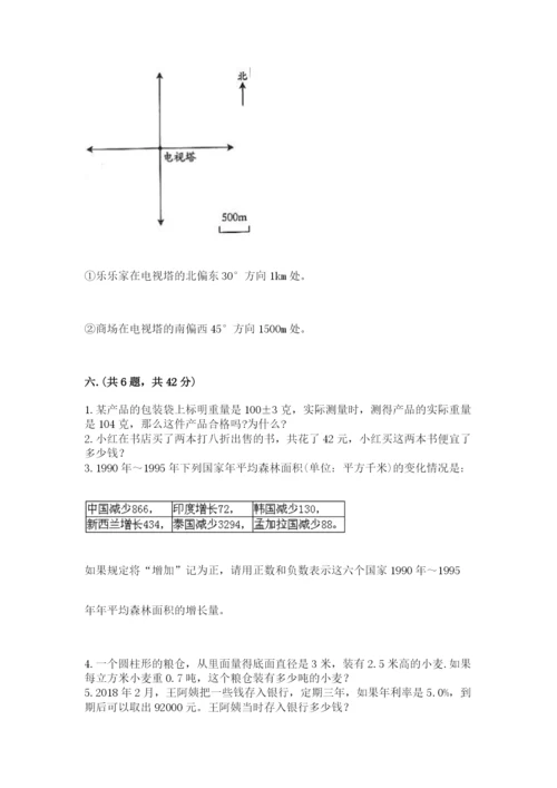 苏教版六年级数学小升初试卷附参考答案【综合卷】.docx