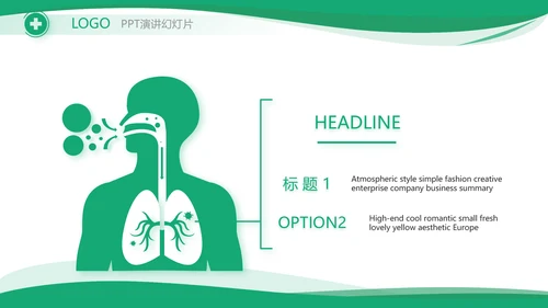 大气医疗公司宣传工作总结汇报PPT