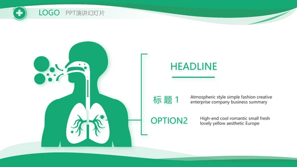 大气医疗公司宣传工作总结汇报PPT
