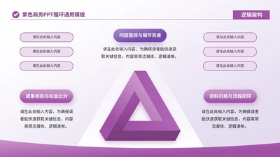 紫色商务风3项循环PP单页