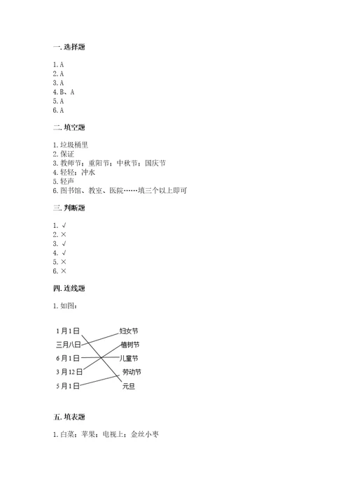 部编版二年级上册道德与法治期末测试卷（满分必刷）