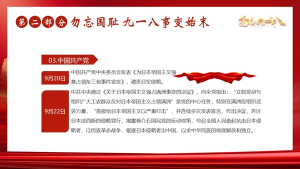 九一八事变勿忘九一八勿忘国耻918PPT课件