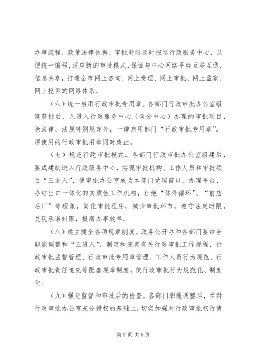 行政审批权改革工作的方案.docx