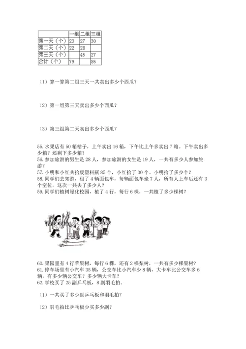 小学二年级上册数学应用题100道附答案【综合题】.docx