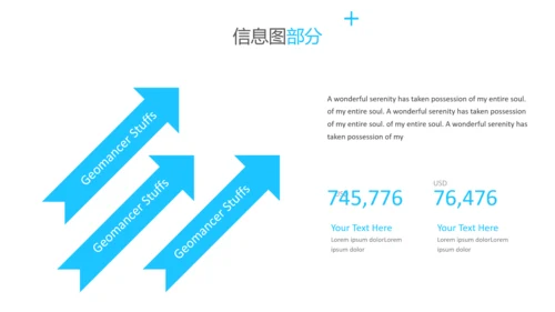 干净蓝色创意版式公司简介商务PPT模板
