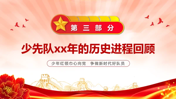 中国少先队成立红领巾教学解读PPT课件模板