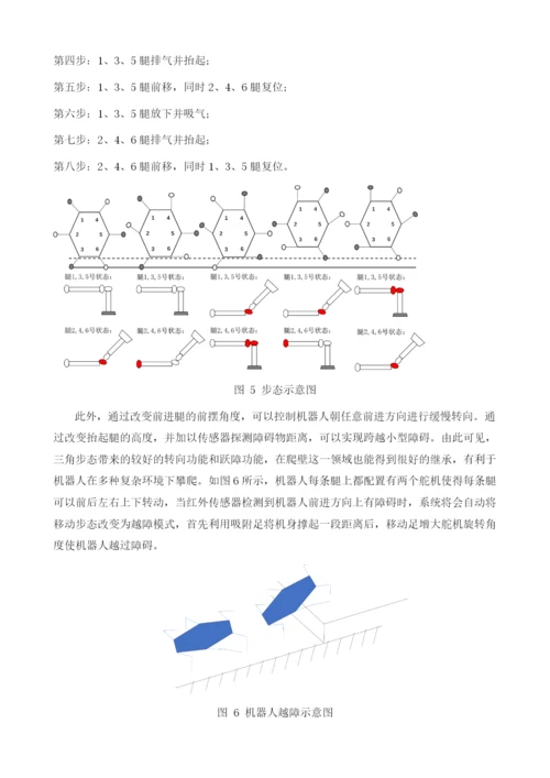 基于三角步态的六足爬壁机器人的设计与实现.docx