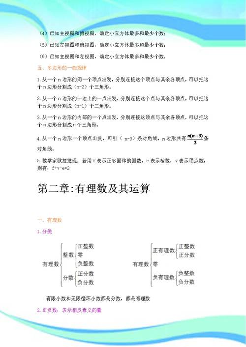 北师大版七年级上数学知识点汇总(精心)
