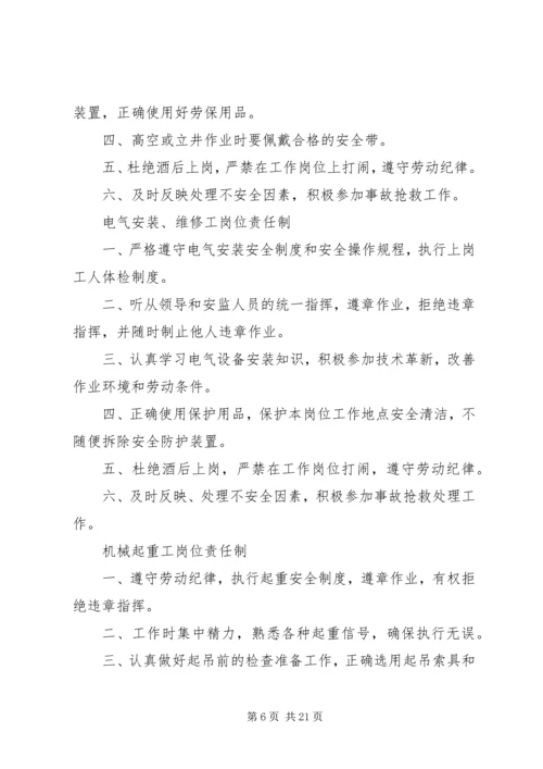 余热电站各级人员安全生产责任制 (5).docx