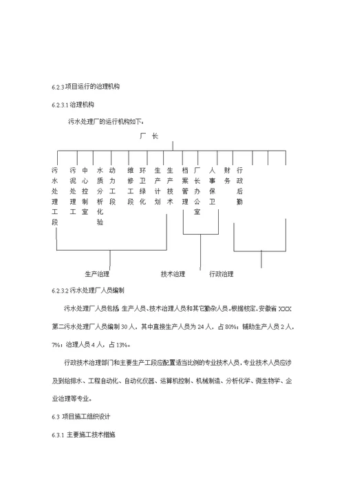 某污水处理厂运营方案